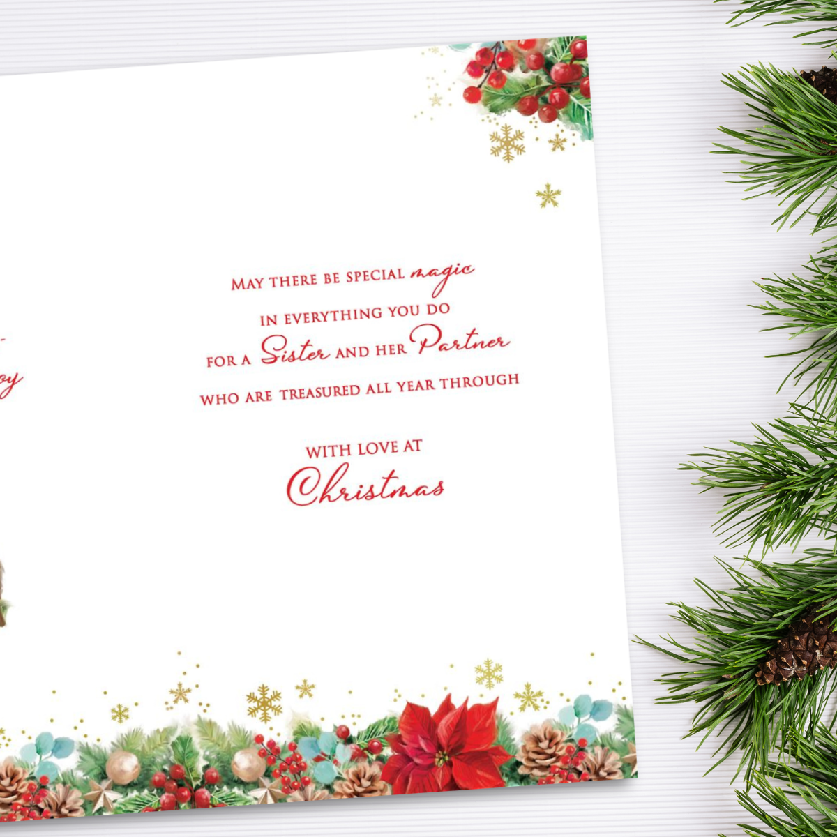 Sister & Partner Christmas Card -  Grass Roots