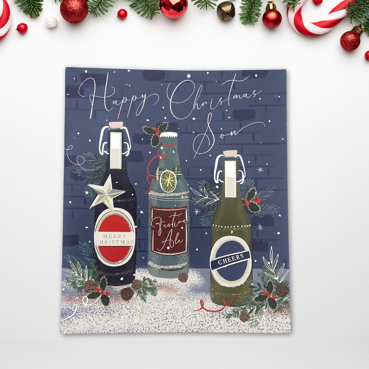 Son Christmas Card - Cheers To You