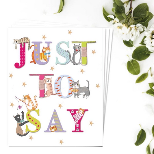 Notelets Just To Say - Cats - Pack Of 4