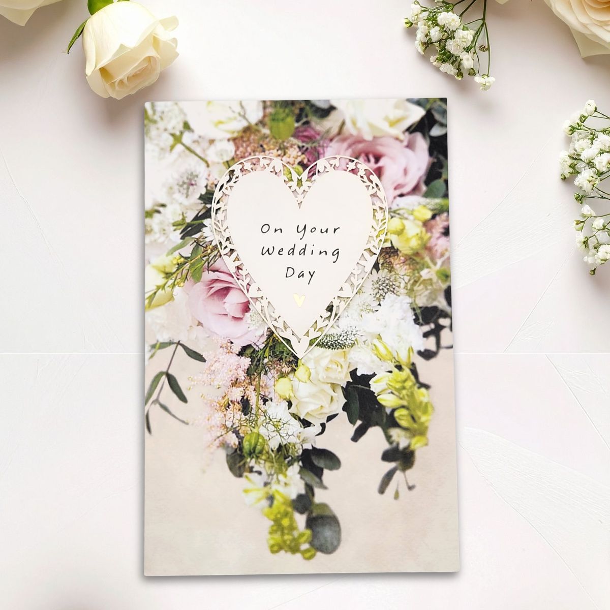 Wedding Day Large Card - Lace Heart Photographic