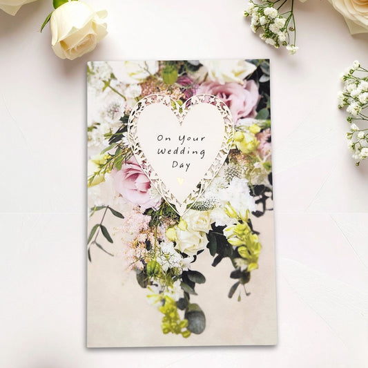 Wedding Day Large Card - Lace Heart Photographic