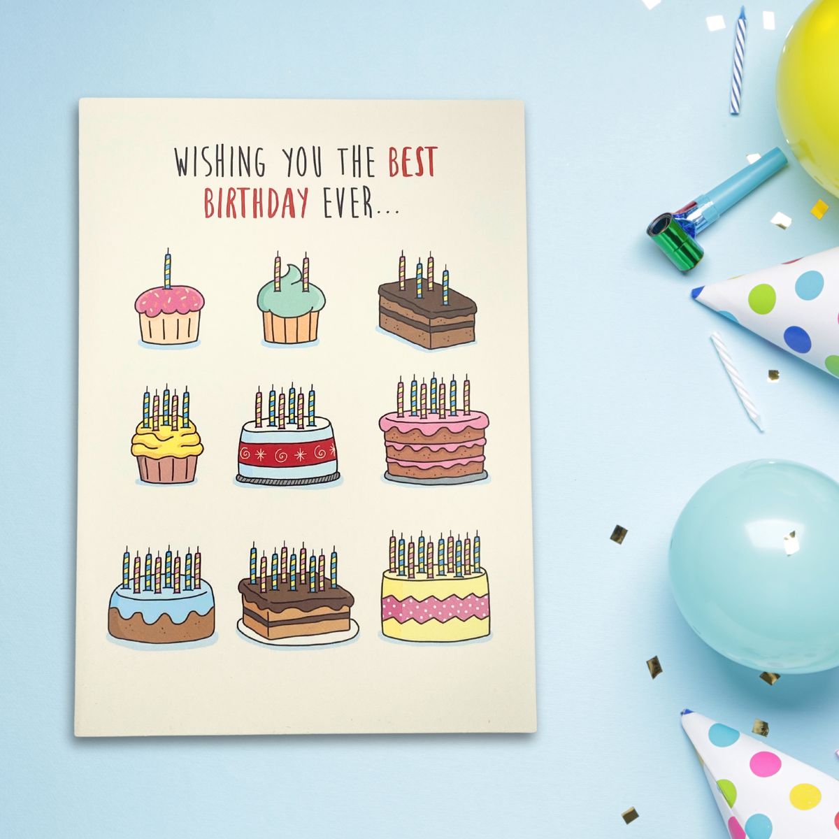 Funny Birthday Card - Cakes