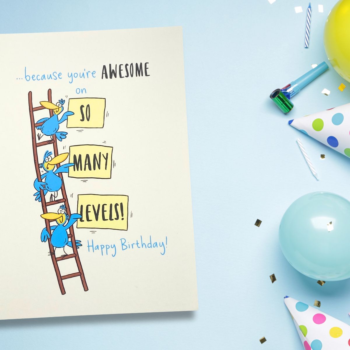 Funny Birthday Card - Giggles Awesome On Many Levels