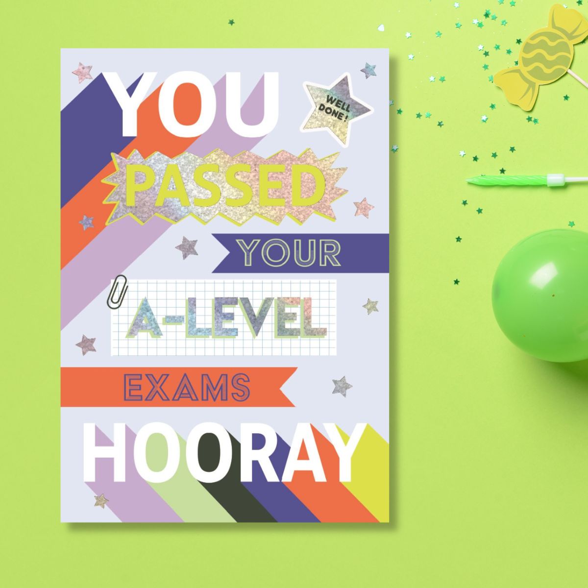 Passed Exams Card - A Level Hooray