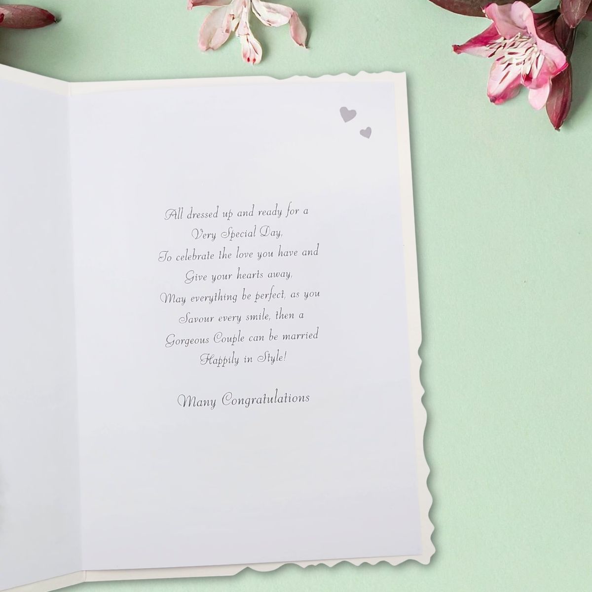 Wedding Day Card - Velvet Floral Scooter