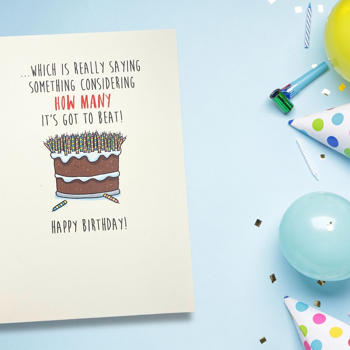 Funny Birthday Card - Cakes