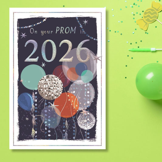 Prom Card - 2026 Blue Balloons