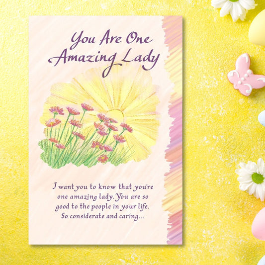 One Amazing Lady Card - 3-Fold Blue Mountain Arts