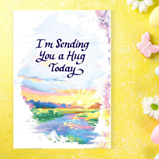 I'm Sending You A Hug - 3-Fold Water Colour Feelings