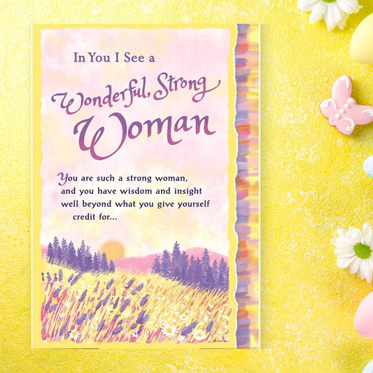 Wonderful, Strong Woman Card - 3-Fold Blue Mountain Arts