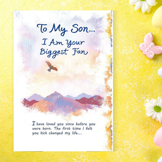 Son I Am Your Biggest Fan Card - 3-Fold Blue Mountain Arts