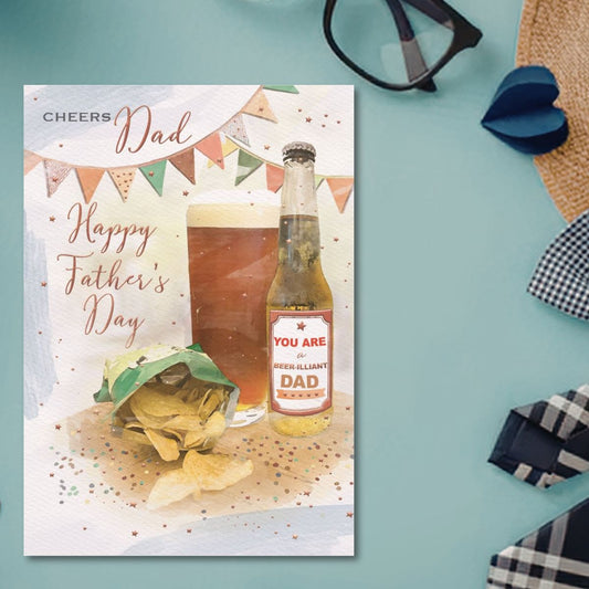 Dad Father's Day Card - Brighstone Beer & Crisps