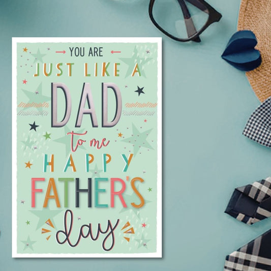 Just Like A Dad Father's Day Card - Coloured Text