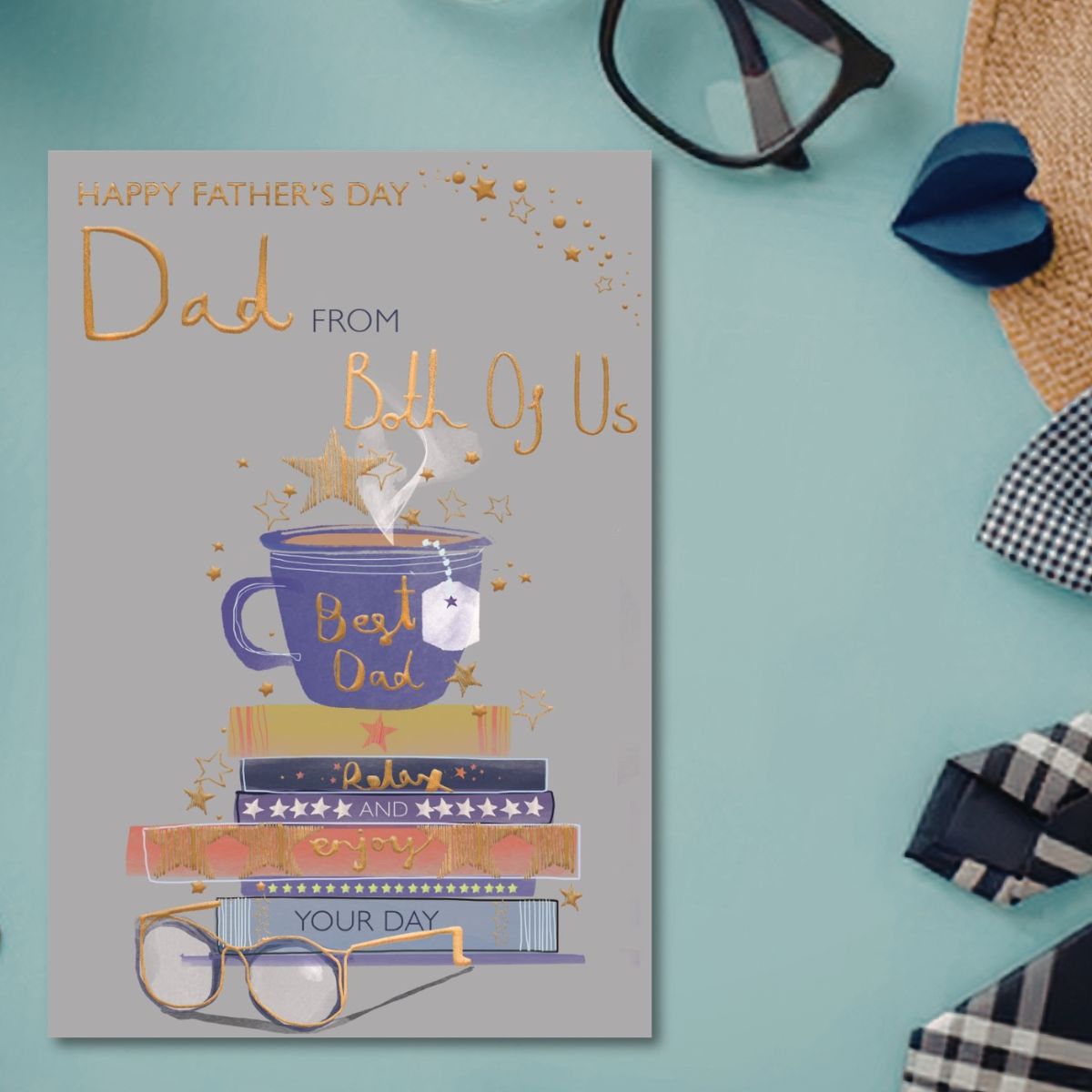 Dad From Both Of Us Father's Day Card - Make Your Wish Tea & Books