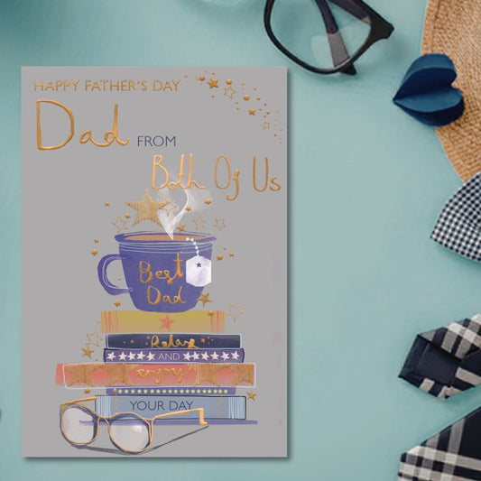 Dad From Both Of Us Father's Day Card - Make Your Wish Tea & Books