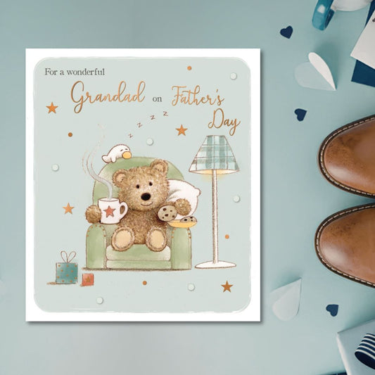 Grandad Father's Day Card - Barley Bear Cup Of Tea