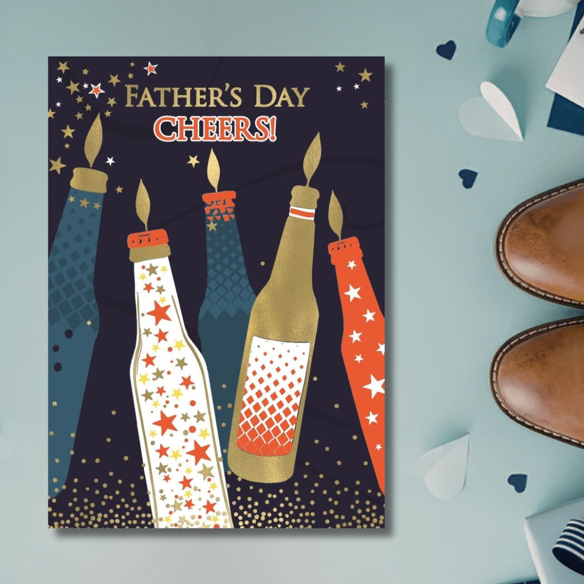 Open Father's Day Card - Joy Beer Candles