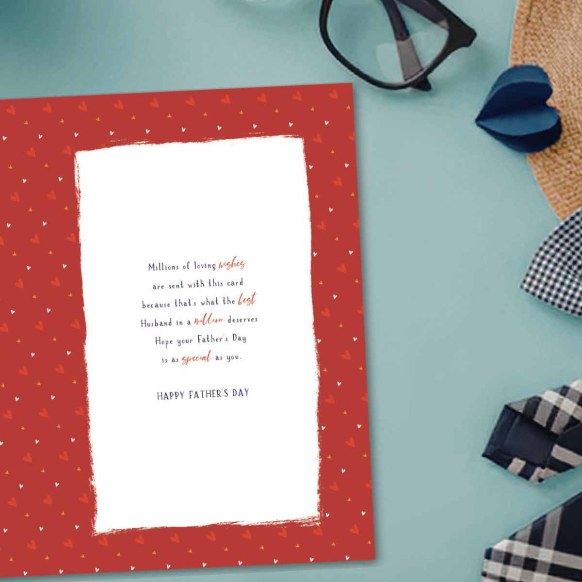 Husband Father's Day Card - Skylight Hearts