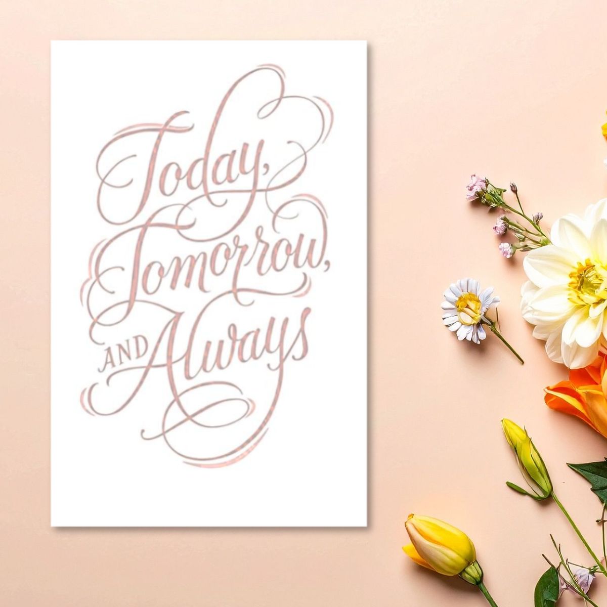 Wedding Day Card - Today, Tomorrow And Always