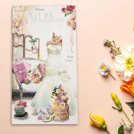 Wedding Day Card - Velvet Moments Dress & Shoes