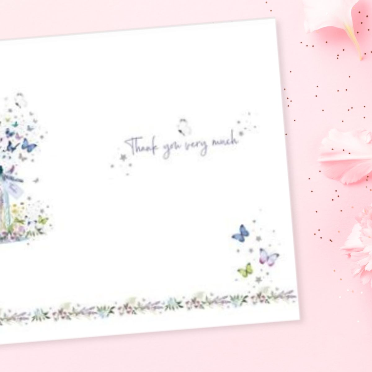 Thank You Card - Pizazz Butterfly Mason Jar