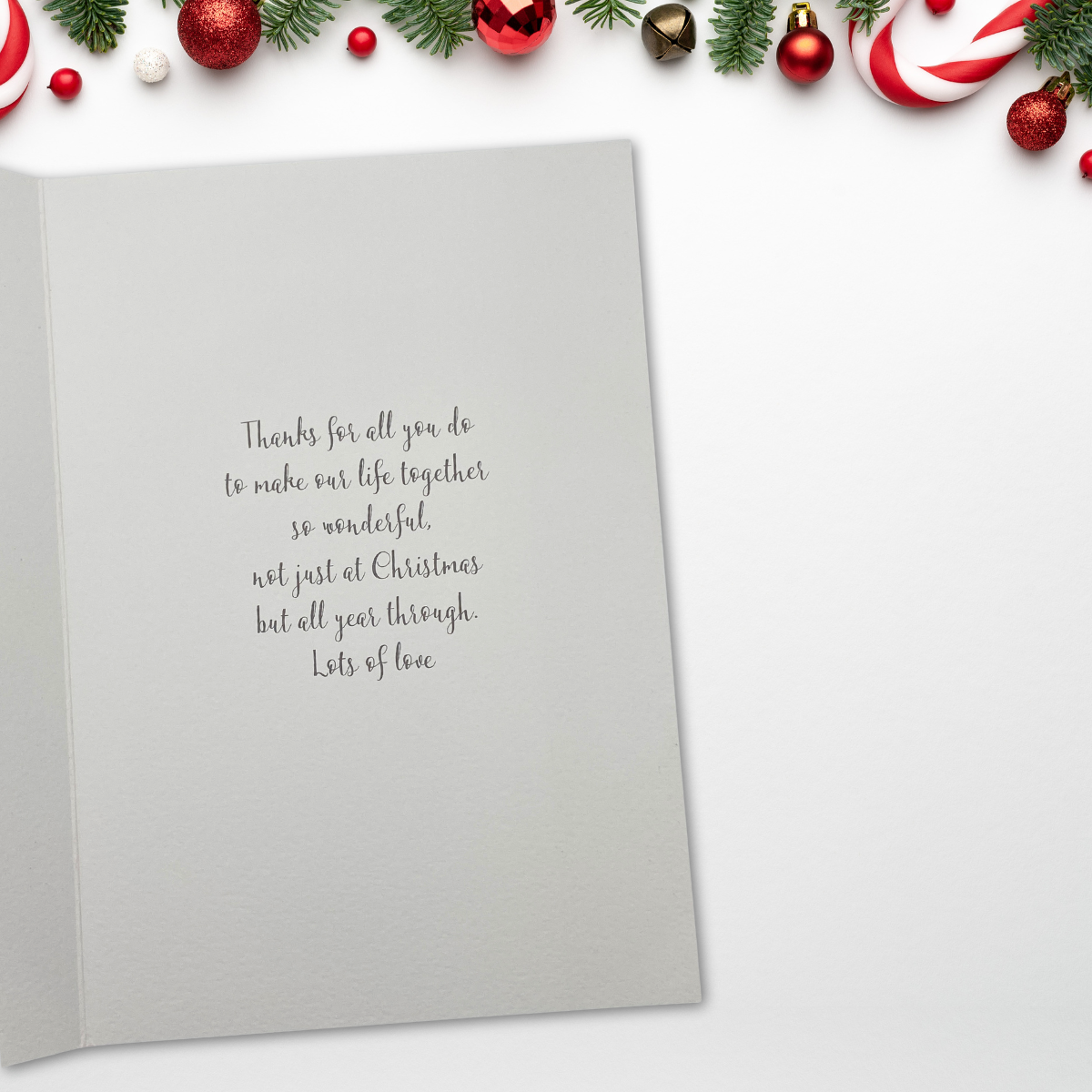 Wife Christmas Card - Under The Mistletoe