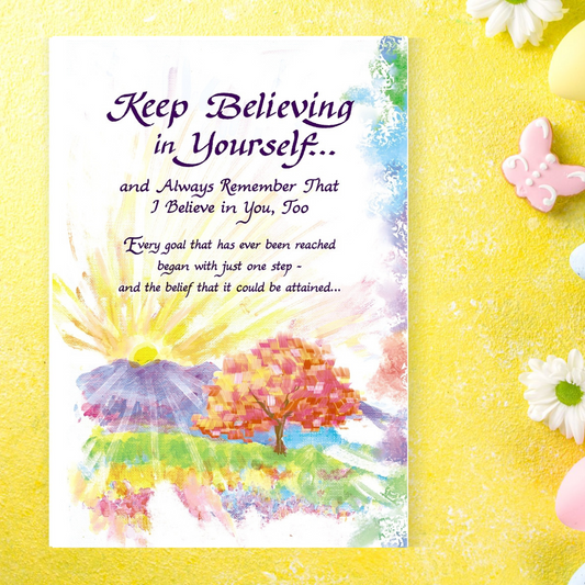 Keep Believing In Yourself Card - 3-Fold Blue Mountain Arts