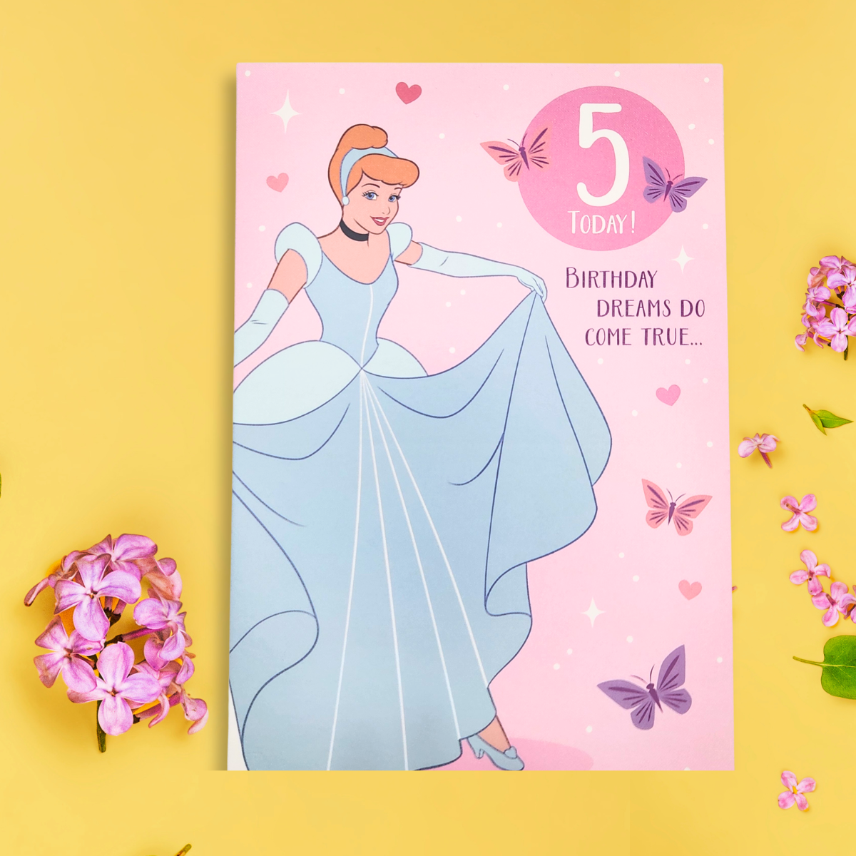 5th Birthday Card - Disney Princess Cinderella