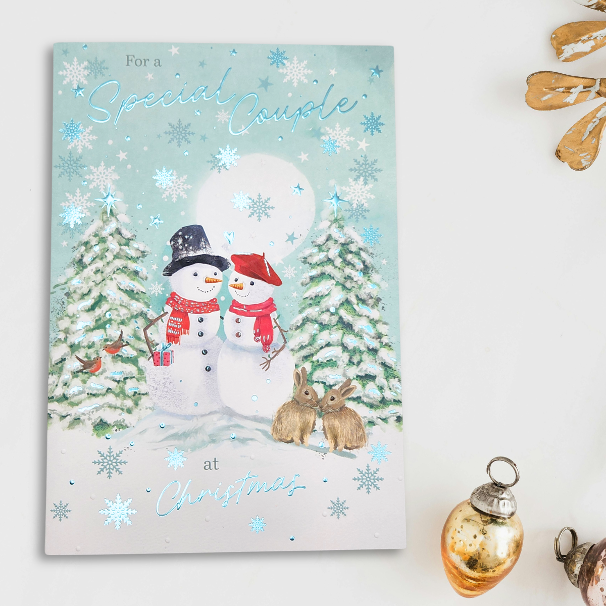 Special Couple Christmas Card - Snow Couple