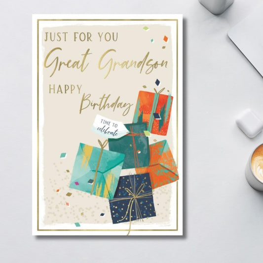 Great Grandson Birthday Card - Skylight Presents