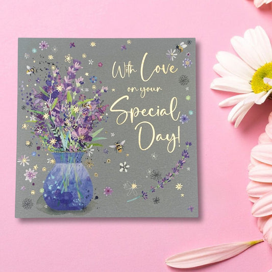 Carnival Birthday Card - Vase Of Flowers