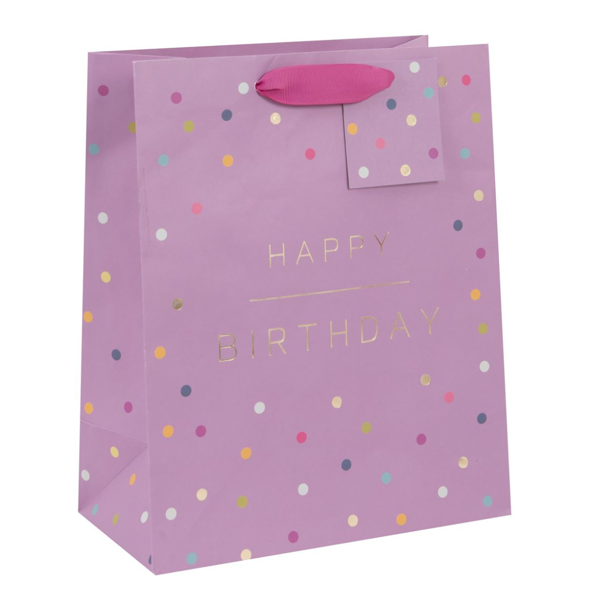 Gift Bag Large - Purple Spots