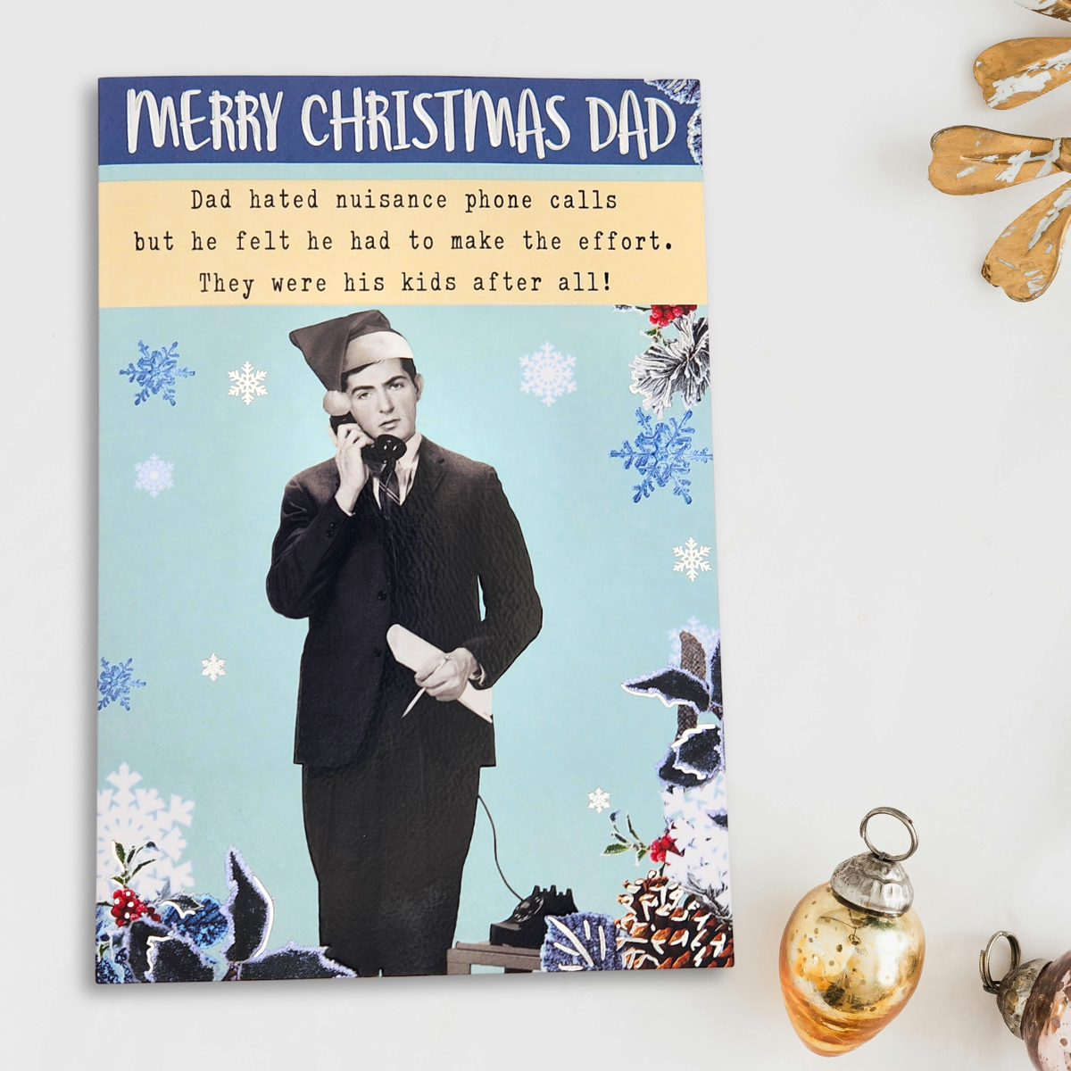 Dad Christmas Card - Nuisance Phone Calls