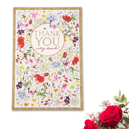 Thank You Card - Pizazz Butterfly Meadow