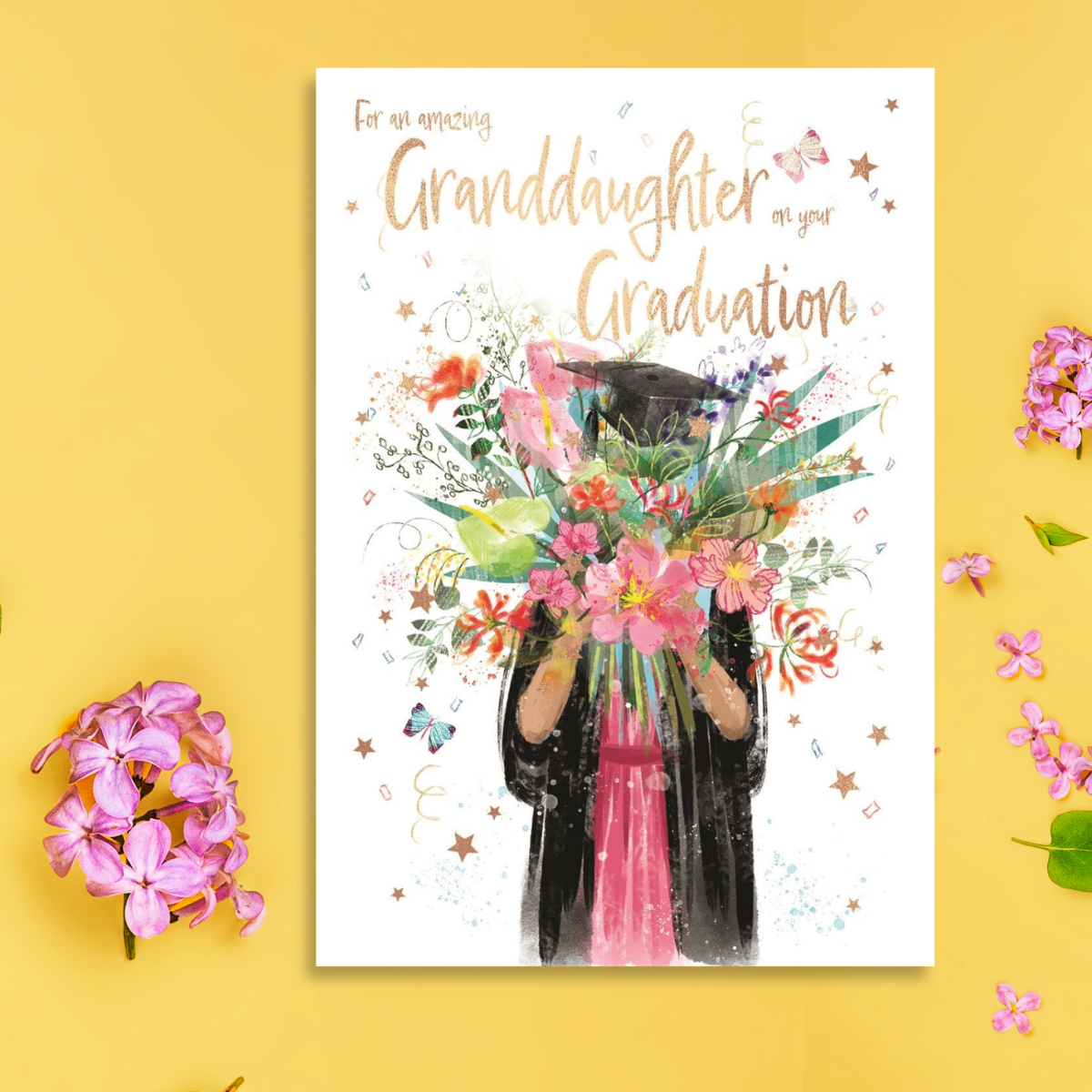 Granddaughter Graduation Card - Awash With Colour