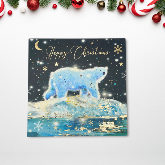 Open Christmas Card - Grayson Polar Bear