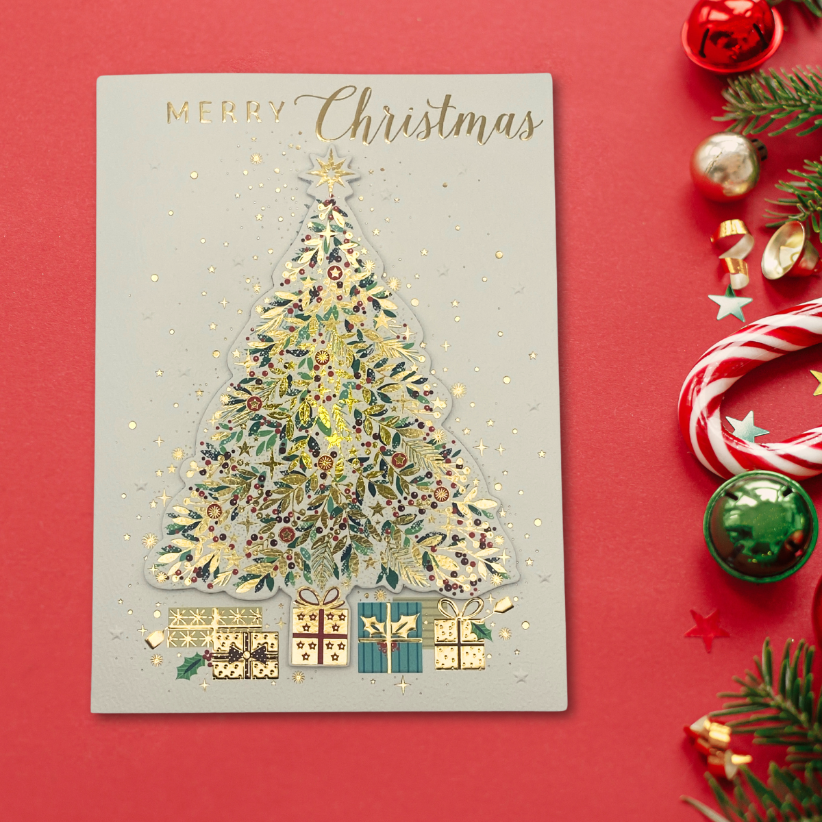 Open Christmas Card - Decoupage Christmas Tree