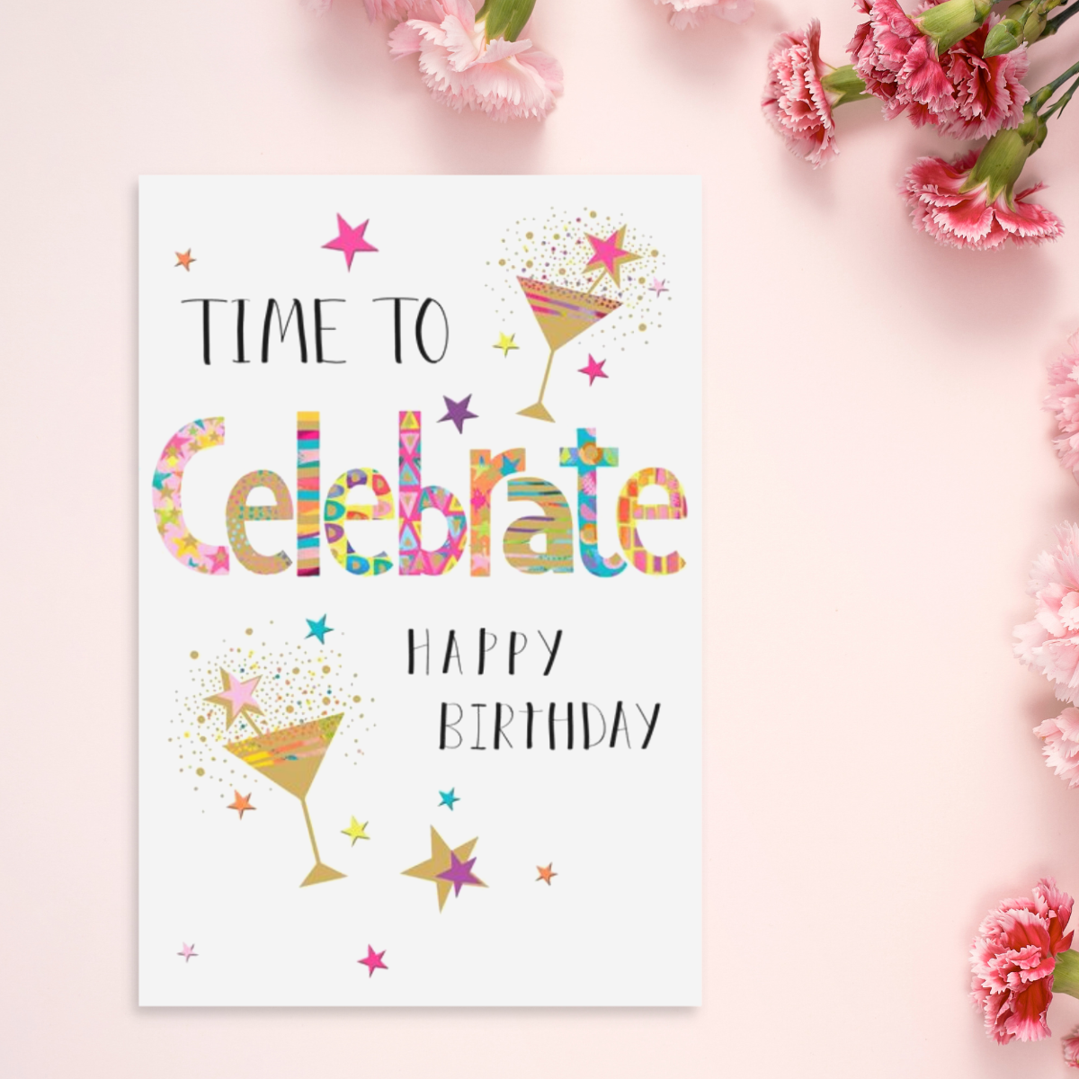 Party Time Birthday Card - Time To Celebrate