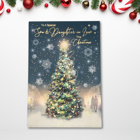 Son & Daughter-In-Law Christmas Card - Grace Christmas Tree