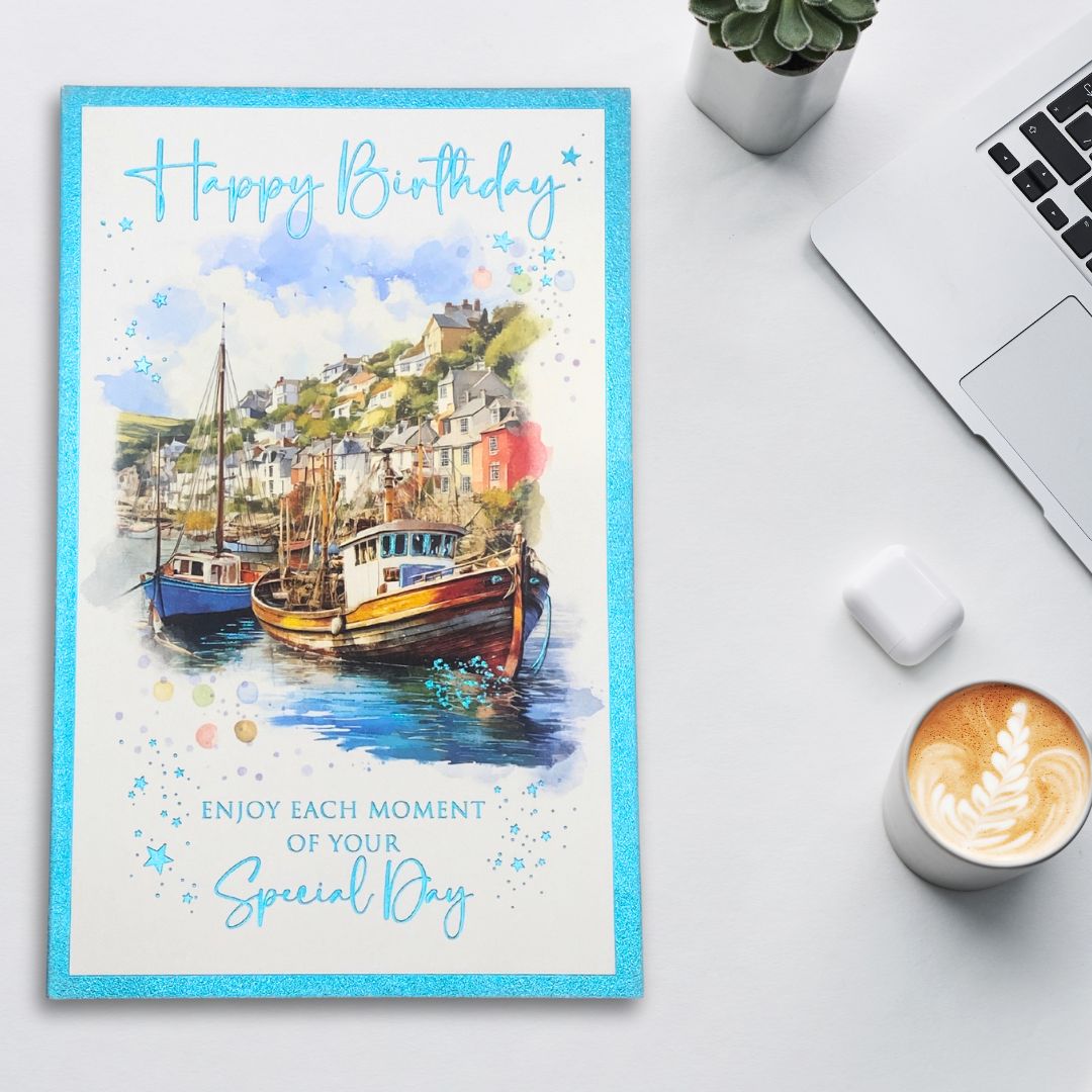 Birthday Bliss Birthday Card - Boats
