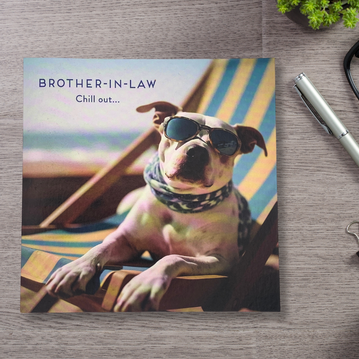 Brother-In-Law Birthday Card - Chill Out Dog