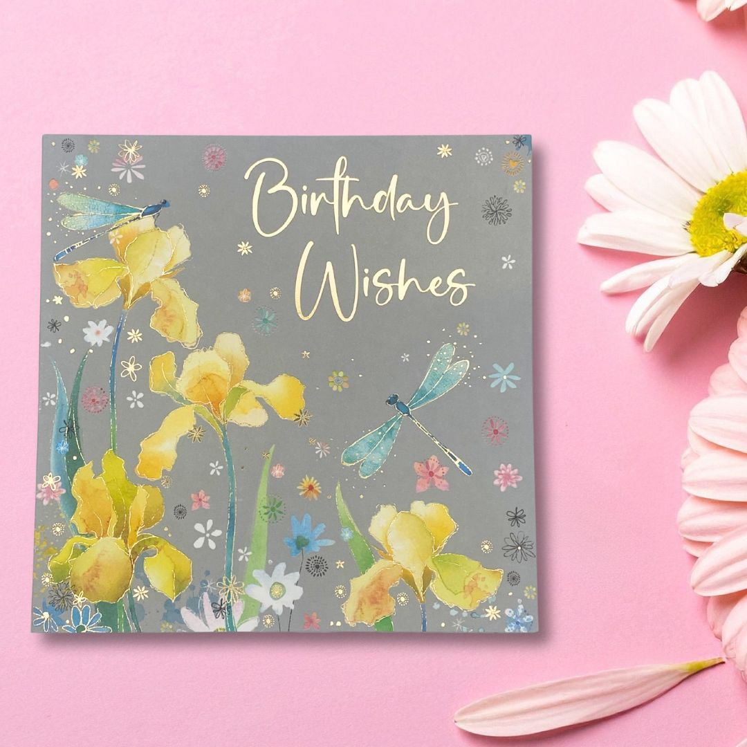 Carnival Birthday Card - Dragonflies