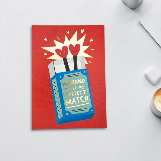Husband Anniversary Card - Perfect Match