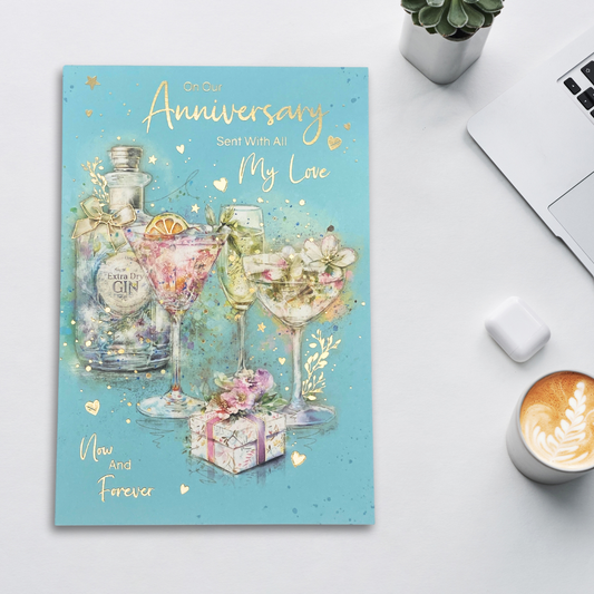 Our Anniversary Card - Cocktails
