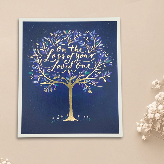 Sympathy Card - Loss Of Loved One Tree of Leaves