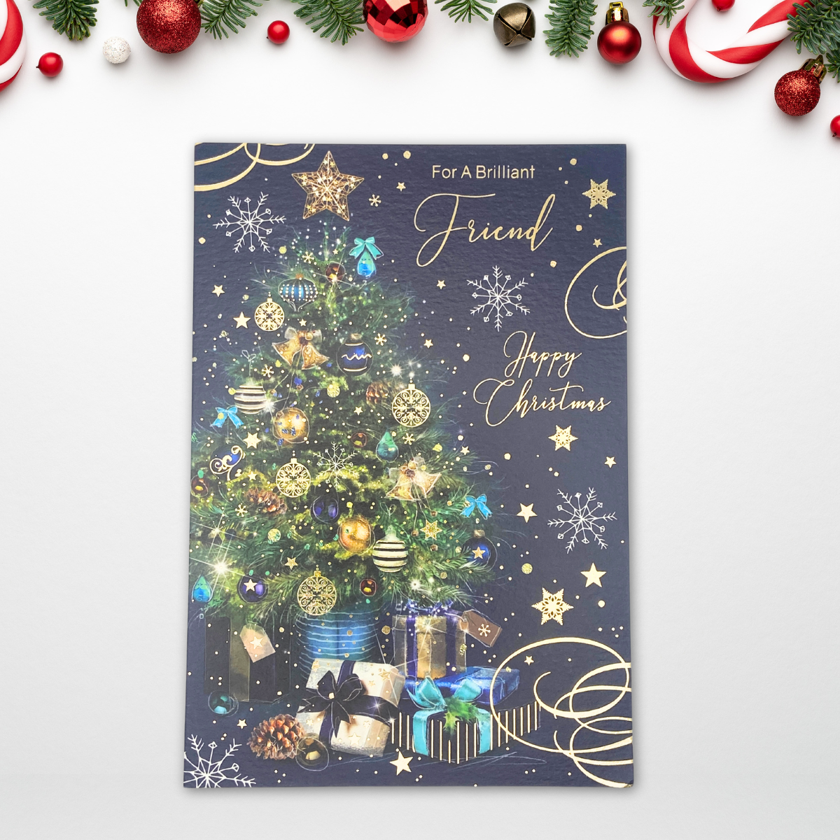 Friend Christmas Card - Grace Christmas Tree & Gifts