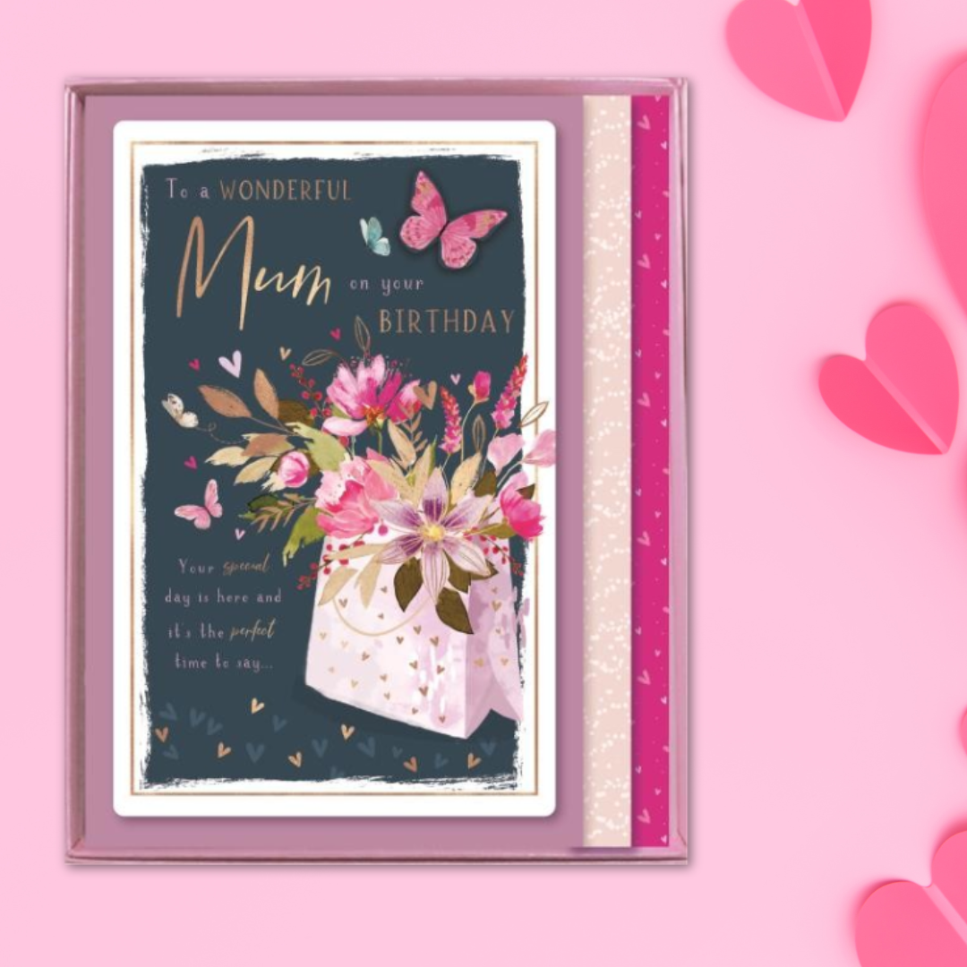 Mum Birthday Card - Boxed Skylight Floral Gift