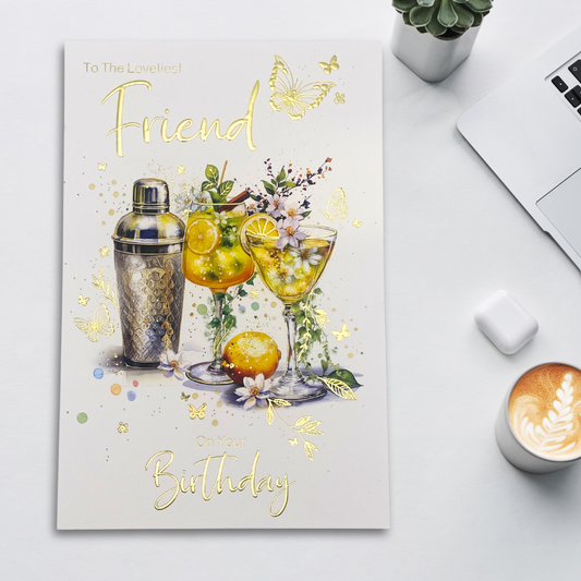 Friend Birthday Card - Lemon Cocktails