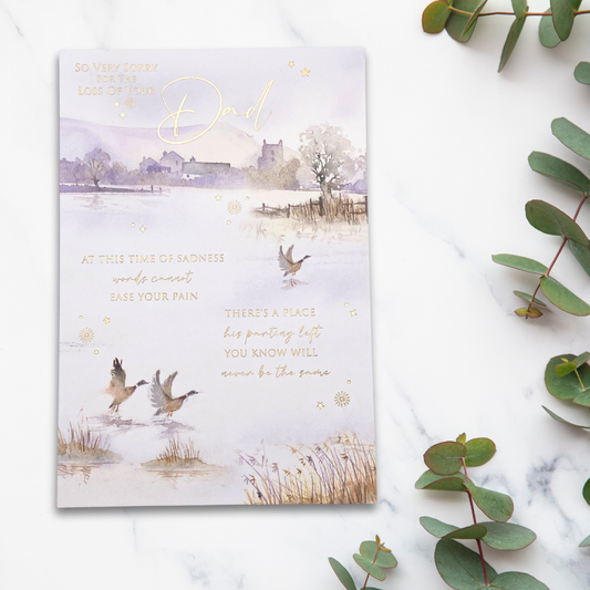 Sympathy Card Loss Of Dad - Country Scene