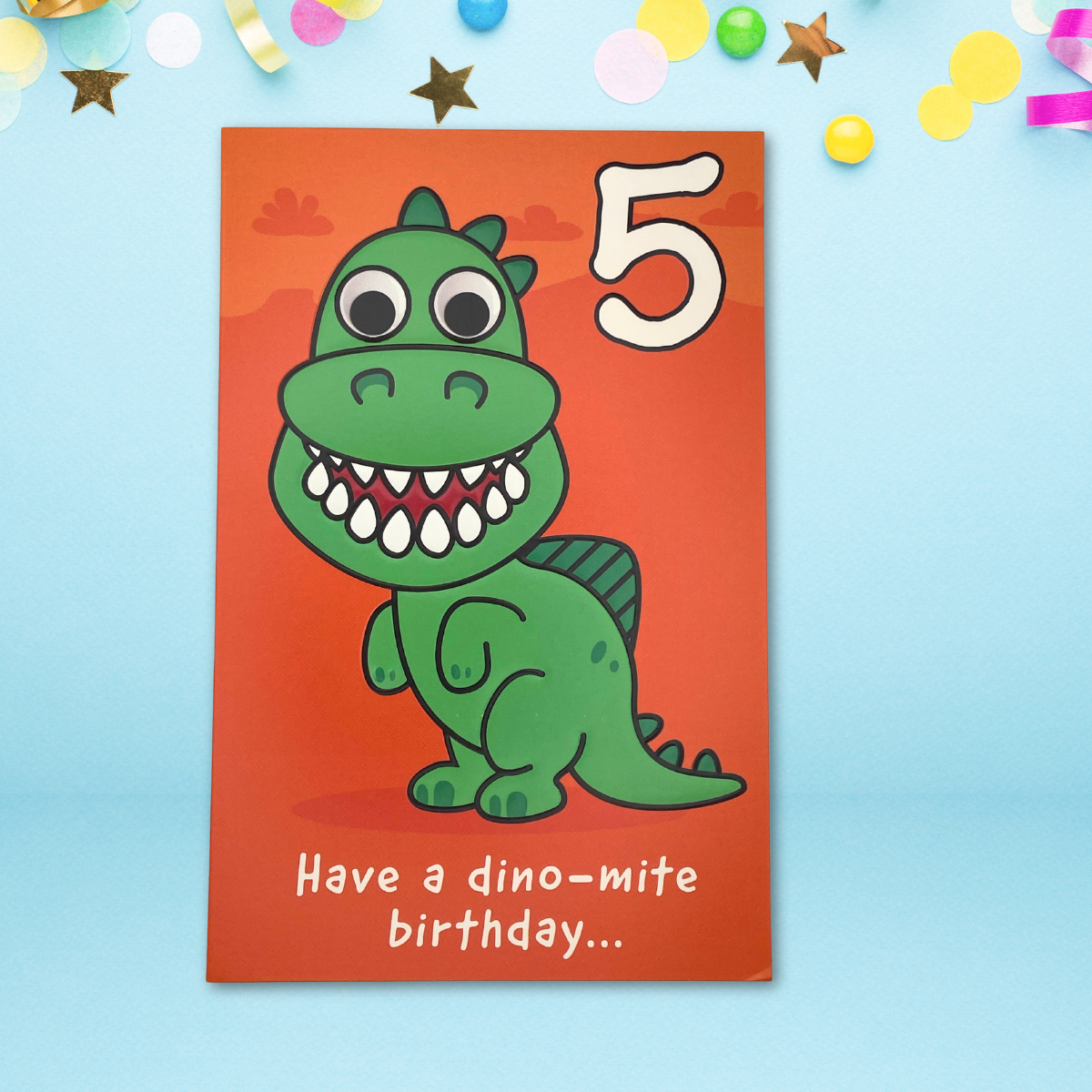 5th Birthday Card - Dinosaur